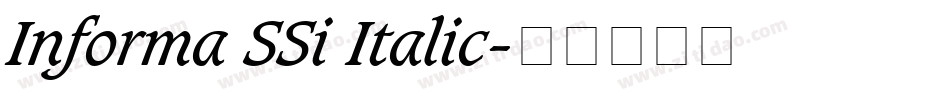 Informa SSi Italic字体转换